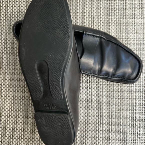 Men’s “PRADA” Black Leather Loafers - Picture 7 of 9